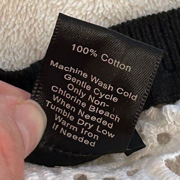 Ann Taylor Open Eyelet Backed ¾ Sleeve Sweater size XS Semi-sheer 100% Cotton - Picture 5 of 8